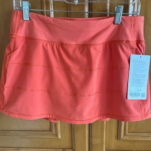 Lululemon Pace Rival mid rise skirt size 8 new with tags warm coral